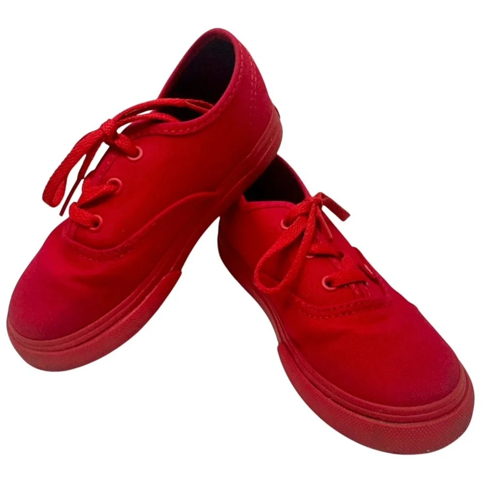 Vans Off‎ the Wall Authentic True Red/Black Toddler Baby Shoes Size 9 Rare